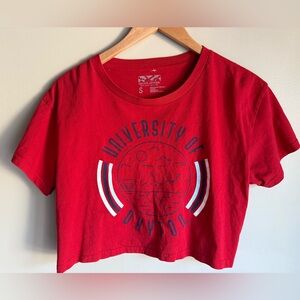 Red University of Dayton Crop Top‎ Size Small
